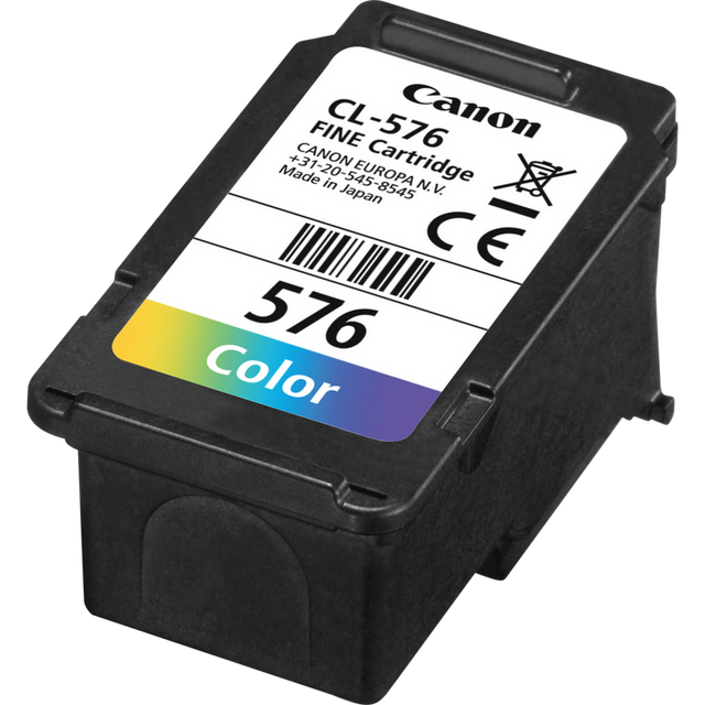 CANON CL-576 COLOUR INKJET CARTRIDGE, Capacitate: 100 pagini, 6.2ml, Culori: Cyan, Magenta, Yellow, Compatibil cu: PIXMA TS3550i, PIXMA TS3551i, PIXMA TR4750i, PIXMA TR4751i.