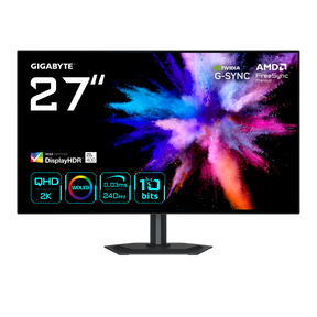 Monitor Gaming GIGABYTE GO27Q24G, 27", 2560 x 1440 pixeli, Black, 2 ani Garantie