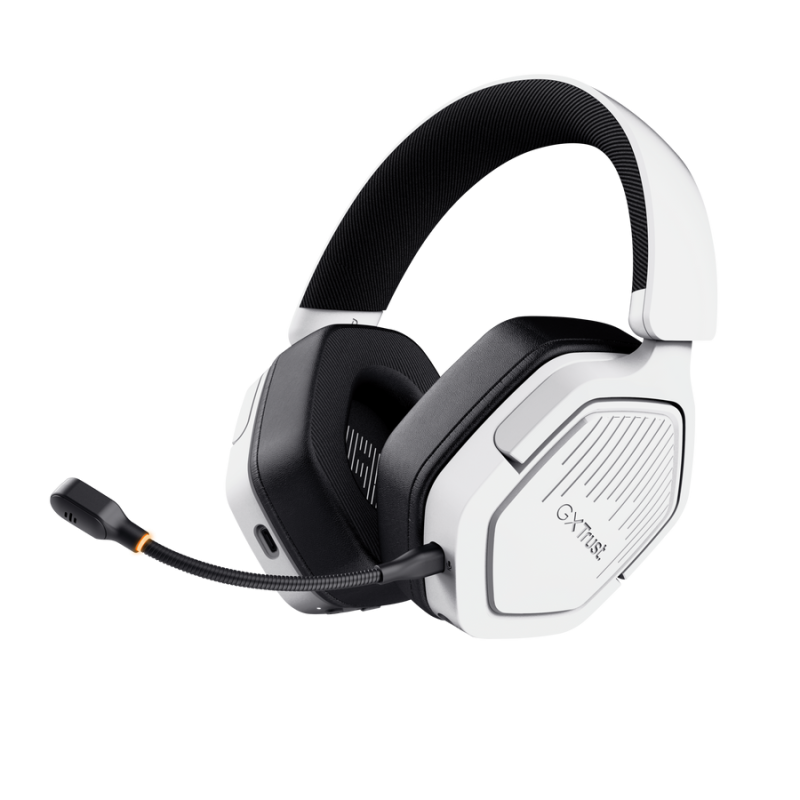 Casti wireless Trust GXT 493PS Carus, frecventa raspuns 20 Hz, 20.000 Hz, nivel sunet 103dB, sunet stereo, microfon inclus, compatibile cu PS4, PS5, Nintendo Switch, alb