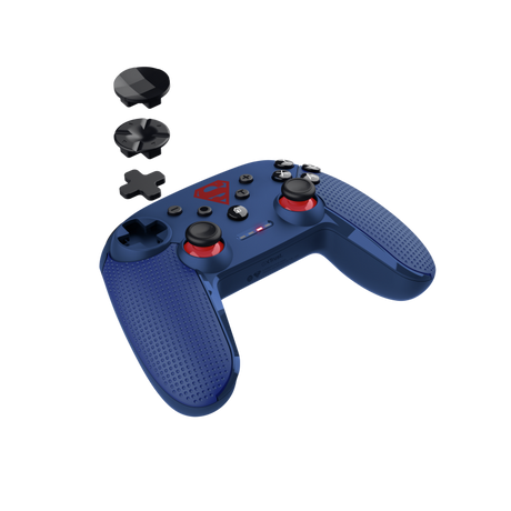 Controller wireless Trust GXT 542 Muta, material ABS, 15 butoane, compatibil cu pc, laptop, consola gaming, smartphone, tableta, albastru