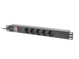Unitate distributie alimentare PDU 19", 1U, 16A, 5 prize , negru