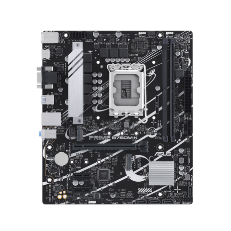 Placa de baza ASUS PRIME B760M-K LGA 1700, 2x DDR5, 1x VGA 1x HDMI, 1x PCIE 4.0 x16 1x PCIE 4.0 x1, 2x M.2, 4x SATA 6GB/s, mATX