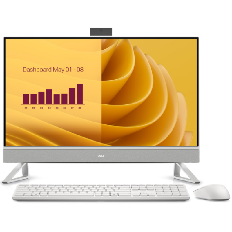 All-in-One Consumer Dell EC27250 cu procesor Intel Core 7 150U pana la 4.9 GHz, 27 inch, FHD, 16 GB, Intel Graphics, Windows 11 Home, White, 1 an Garantie