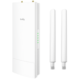 CUDY AC1200 WiFi Outdoor Repeater, Access Point, 867Mbps at 5GHz + 300Mbps at 2.4GHz, 1 x 100Mbps RJ45, 2 Detachable Antennas, 24V passive PoE, IP65 Waterproof, lightning protection, 24V passive PoE adapter included, Cudy APP