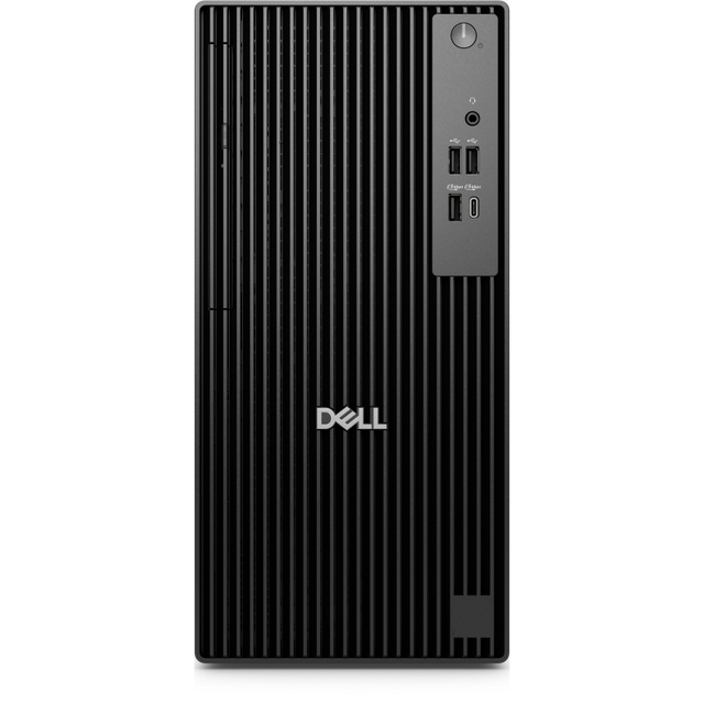 Dell Pro Tower (QCT1250), desktop tower chassis with TPM, 180W Bronze PSU, ENERGY STAR Qualified, EPEAT Silver with Climate+, Intel Core i3-14100 processor (4 cores, up to 4.7 GHz), Integrated Graphics, 8GB: 1 x 8 GB, DDR5, up to 4800 MT/s, non-ECC, 512GB SSD, 8x DVD+/-RW 9.5mm Slimline optical