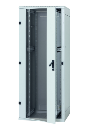 Rack de podea 19 Triton 27U 800x1000mm usa fata sticla panouri laterale/spate detasabile sectiuni pentru ventilatie activa, sectiuniacces cabluri sus/jos/spate IP20 gri