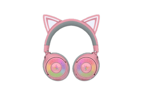 Casti wireless Razer Kraken Kitty V3 Pro, THX Spatial Audio, iluminare RGB, frecventa raspuns 20 Hz - 28 kHz,  microfon detasabil unidirectional, roz