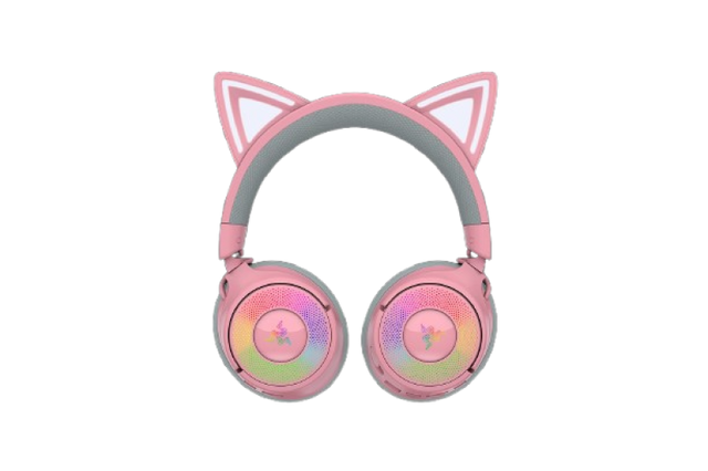 Casti wireless Razer Kraken Kitty V3 Pro, THX Spatial Audio, iluminare RGB, frecventa raspuns 20 Hz - 28 kHz,  microfon detasabil unidirectional, roz