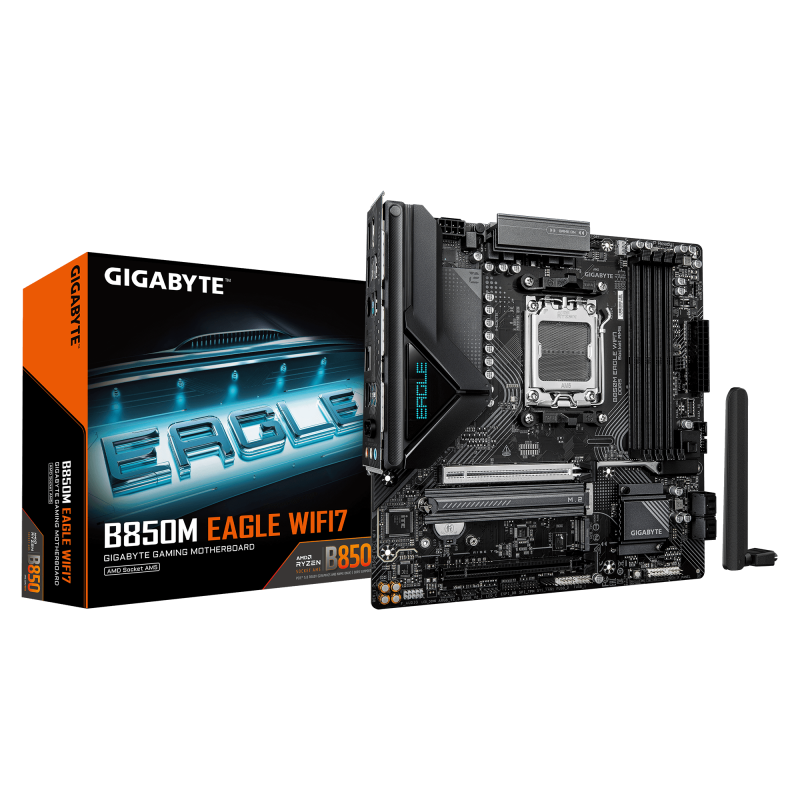 Placa de baza Gigabyte B850M EAGLE WIFI7, Socket AM5, DDR5, Micro-ATX