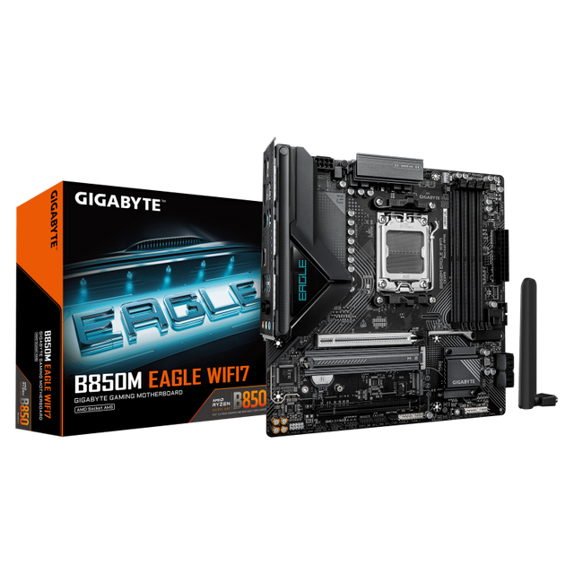 Placa de baza Gigabyte B850M EAGLE WIFI7, Socket AM5, DDR5, Micro-ATX