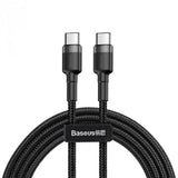 Cablu alimentare si date Baseus Cafule, Fast Charging Data Cable pt. smartphone, USB Type-C la USB Type-C 3A / 60W, 1m, gri + negru