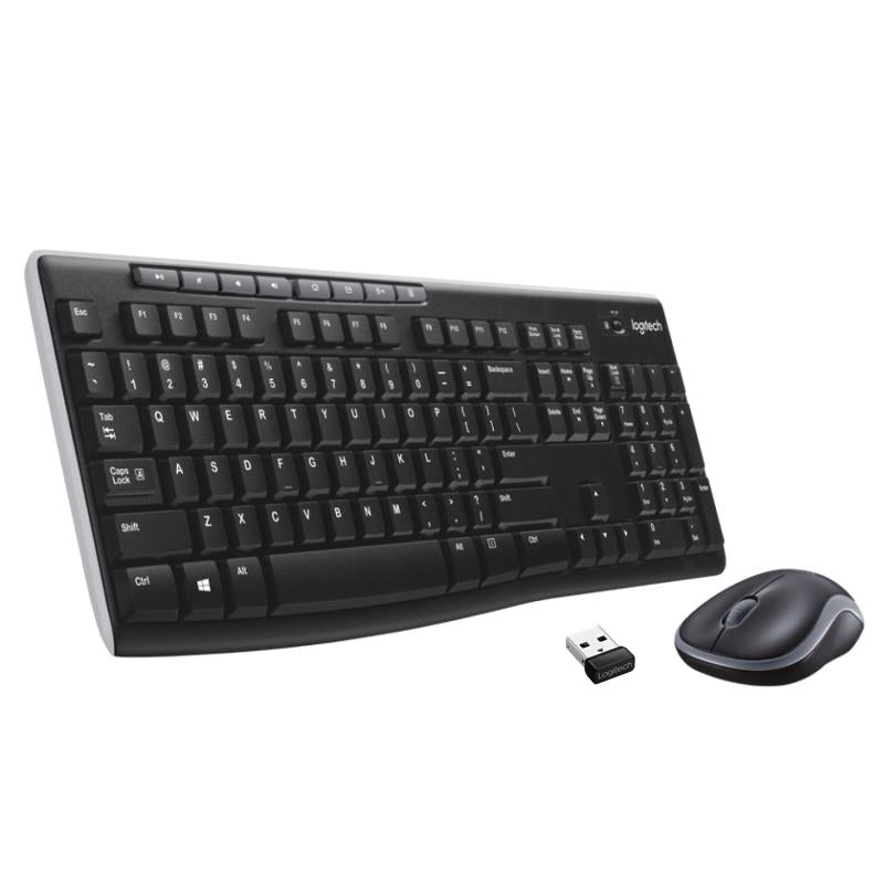 Kit Wireless tastatura si mouse Logitech Wireless Combo MK270, taste numerice, negru