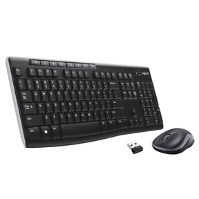 Kit Wireless tastatura si mouse Logitech Wireless Combo MK270, taste numerice, negru