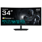 Monitor Consumer GIGABYTE G34WQC2, 34", 3440 x 1440 pixeli, Black, 2 ani Garantie