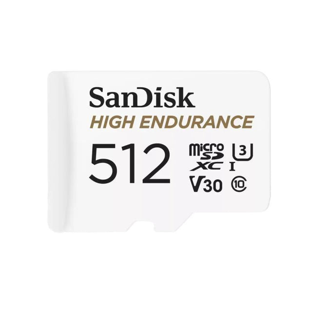 SanDisk SDSQQNR-512G-GN6IA. Capacity: 512 GB, Flash card type: MicroSDXC, Flash memory class: Class 10, Read speed: 100 MB/s, Write speed: 40 MB/s. Product colour: White