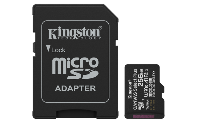 Card de Memorie MicroSDXC Kingston, 256GB,Canvas Select Plus,Cu Adaptor