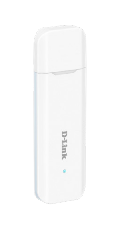 D-Link 4G LTE USB adapter DWM-222, USB 2.0 interface, microSD card for storage expansion, Integrated SIM card slot, up to 150 Mbps download, white
