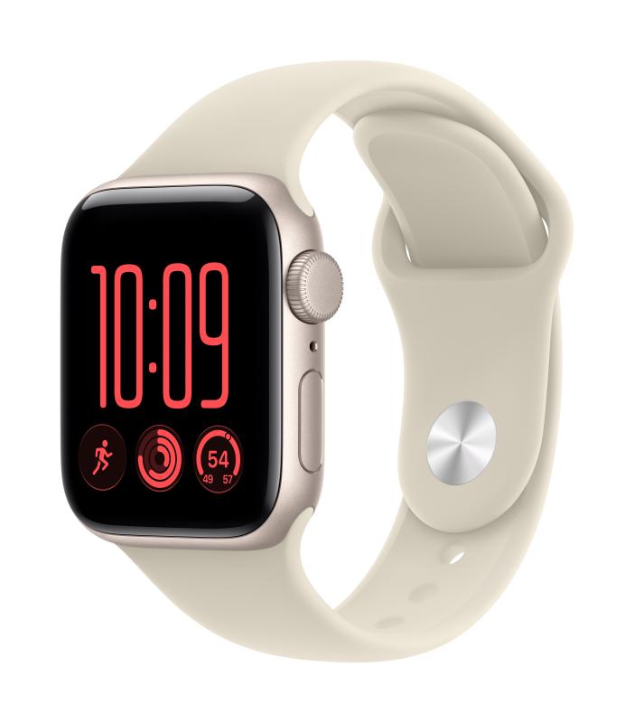 Apple Watch SE 3 GPS 40mm Starlight Aluminium Case with Sand Sport Band - S/M