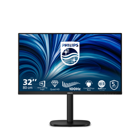 Monitor Consumer Philips 32B2N3500/00, 31.5", 2560 x 1440 pixeli, Black, 5 ani Garantie