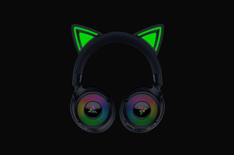 Casti wireless Razer Kraken Kitty V3 Pro, THX Spatial Audio, iluminare RGB, frecventa raspuns 20 Hz - 28 kHz,  microfon detasabil unidirectional, negru