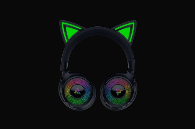 Casti wireless Razer Kraken Kitty V3 Pro, THX Spatial Audio, iluminare RGB, frecventa raspuns 20 Hz - 28 kHz,  microfon detasabil unidirectional, negru