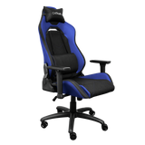 Scaun gaming Trust GXT 714B Ruya Comfortable, roti, ridicare pe gaz clasa 4, adjustabil pe inaltime, material plastic + PU leather, greutate maxima suportata 150 kg, negru/albastru