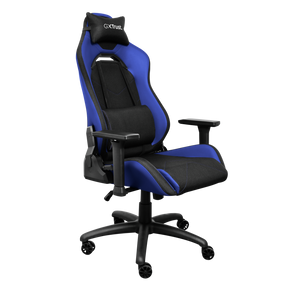 Scaun gaming Trust GXT 714B Ruya Comfortable, roti, ridicare pe gaz clasa 4, adjustabil pe inaltime, material plastic + PU leather, greutate maxima suportata 150 kg, negru/albastru
