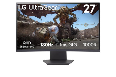 Monitor Gaming LG 27GS60QC-B, 27", 2560 x 1440 pixeli, Black, 2 ani Garantie