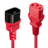 Cablu Lindy C14 to C13, lungime 2m, material cablu H05-VVF 3G 0.75mm, 3 fire, Connector A: IEC C14, Connector B: IEC C13, rosu