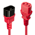 Cablu Lindy C14 to C13, lungime 0.5m, material cablu H05-VVF 3G 0.75mm, 3 fire, Connector A: IEC C14, Connector B: IEC C13, rosu