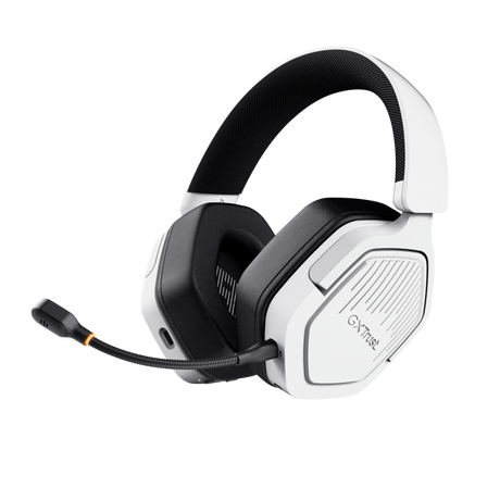 Casti wireless Trust GXT 492W Carus, material ABS, conector 3.5mm, frecventa raspuns 20 Hz, 20.000 Hz, sunet stereo, nivel sunet 104 dB, alb
