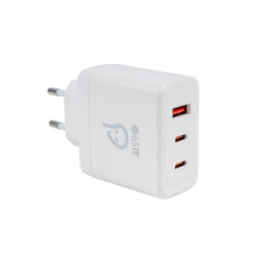 Incarcator retea SPACER, GaN, 2 x USB Type-C PD (max 65W), 1 x USB (max 60W)