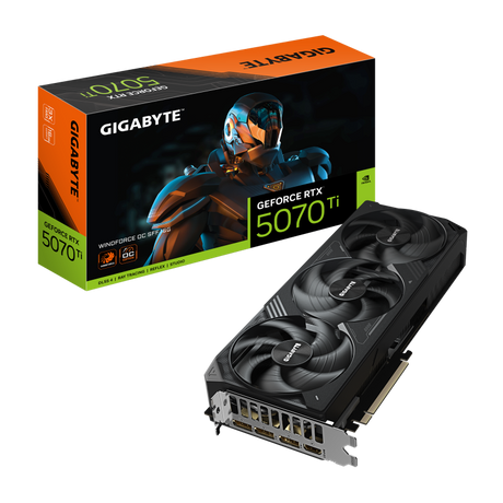 Placa Video GIGABYTE GEFORCE RTX 5070 TI WINDFORCE OC SFF 16GB GDDR7 256 bit, PCIE 5.0, 3x DP 1x HDMI