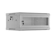 Dulap rack de perete 19", 4U, 600x450 mm, usa perforata, gri,