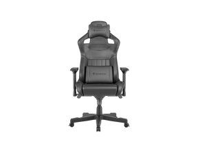 Scaun gaming Genesis Nitro 950, material piele ecologica, reglabil pe inaltime, greutate maxima suportata 150 kg, inaltime scaun reglabil 50 - 55 cm, spatar ajustabil 160°, dimensiuni roti 60mm,  echipat cu piston cu gaz clasa 4, manere 4D, negru