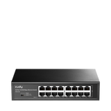 CUDY 16-Port 10/100 Mbps Switch, 16 10/100 Mbps RJ45 Ports, Switch/VLAN/Extend working mode DIP switch, Rack-mountable Steel Case, Power Saving, Plug & Play, Rack-Mount kits included