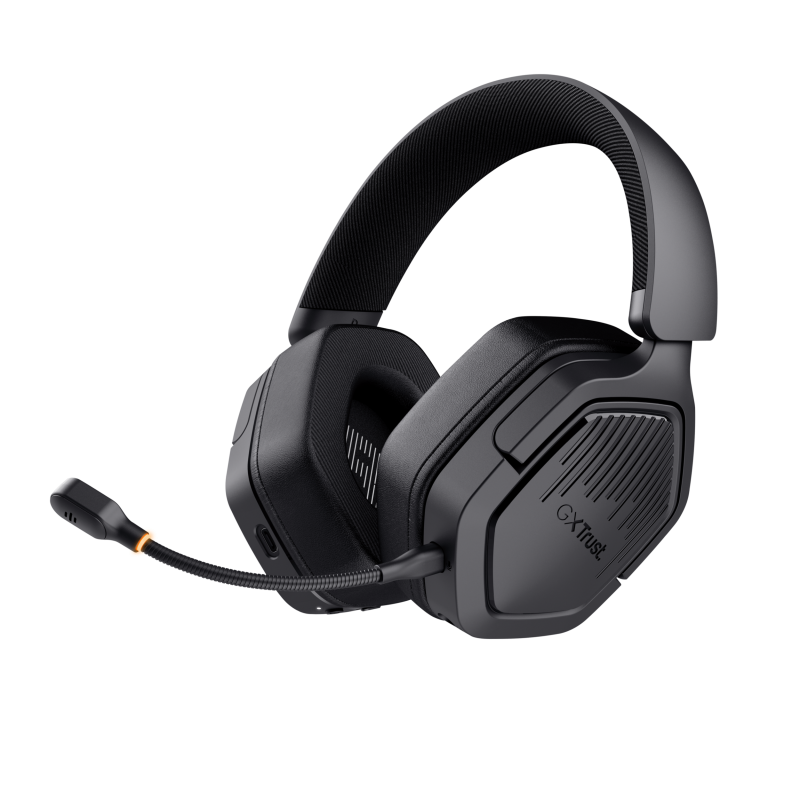 Casti wireless Trust GXT 493 Carus, material ABS, conector 3.5mm, frecventa raspuns 20 Hz, 20.000 Hz, sunet stereo, nivel sunet 104 dB, negru