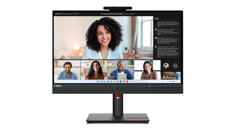 Monitor Commercial Lenovo ThinkVision T24mv-30, 23.8", 1920 x 1080 pixeli, Black, 3 ani Garantie