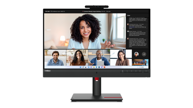 Monitor Commercial Lenovo ThinkVision T24mv-30, 23.8", 1920 x 1080 pixeli, Black, 3 ani Garantie
