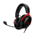 Casti gaming HyperX Cloud III Black-Red, DTS Headphone:X Spatial Audio, drivere 53mm, microfon detasabil cu metal mesh, noise cancelling si indicator LED, jack 3,5mm/USB-C/USB-A, cupe cu spuma cu memorie, multiplatforma, negru-rosu