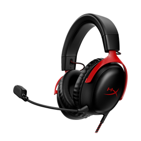 Casti gaming HyperX Cloud III Black-Red, DTS Headphone:X Spatial Audio, drivere 53mm, microfon detasabil cu metal mesh, noise cancelling si indicator LED, jack 3,5mm/USB-C/USB-A, cupe cu spuma cu memorie, multiplatforma, negru-rosu