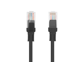 Patch cord Cat.5e UTP 20 m negru, Fluke Passed