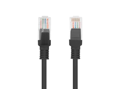 Patch cord Cat.5e UTP 20 m negru, Fluke Passed