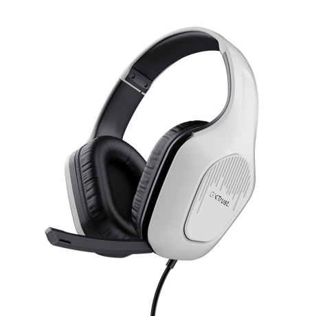 Casti gaming Trust GXT 415PS ZIROX, lungime cablu 120cm, frecventa raspuns 20 Hz, 20.000 Hz, interfata 3.5mm, sunet stereo, alb