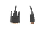 Cablu HDMI(M)  DVI-D(M)(24+1) 3 m negru Dual Link 4K cu conectori placați cu aur