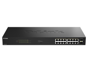 Switch D-Link 16 port GE PoE Unmanaged, capacitate 36 Gbps, standar PoE 802.3af/at, negru