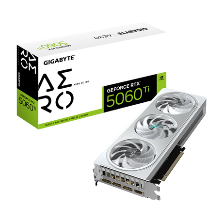 Placa Video GIGABYTE RTX 5060 TI AERO OC 16GB GDDR7 128bit, PCIE 5.0, 3x DP 1x HDMI