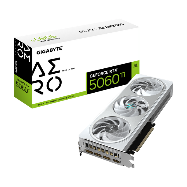 Placa Video GIGABYTE RTX 5060 TI AERO OC 16GB GDDR7 128bit, PCIE 5.0, 3x DP 1x HDMI