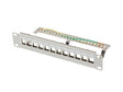 Patch panel gol 12 porturi 1U 10" FTP pentru module Keystone, gri  V2