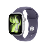 Apple Watch Series 11 GPS + Cellular 42mm Silver Aluminium Case with Purple Fog Sport Band - M/L